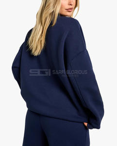 Custom Oversize Pullover Heavyweight Sweatshirts Crew Neck Streetwear Custom Logo Embroidered Sweatshirts - Product Image 2