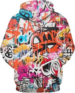 Sudaderas con Estampado de Grafiti para Hombre, Ropa Masculina Personalizada de Alta Calidad, Diseño Superior 2024, Sudaderas 100% Algodón - Product Image 1