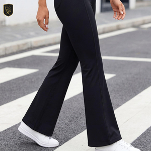 Pantalones de Yoga Acampanados para Mujer, de Cintura Media, Pierna Ancha, Ecológicos, de Secado Rápido y Transpirables, Ideales para Fitness Diario y Movimiento - Product Image 5