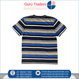 Camiseta de rayas horizontales para hombre de material de polialgodón altamente cómoda con tamaño personalizado de S a 5XL a precio asequible - Product Image 6