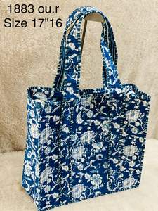 Sac à main grand shopping Lifestyles Canvas Sac fourre-tout multicolore imprimé pour femme (produit en vrac fait main blanc et jaune - Product Image 4