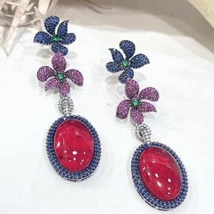 Pendientes de plata polaca a la moda, pendientes elegantes para mujer para ropa de fiesta, accesorios de moda con piedra de circón para regalos - Product Image 3