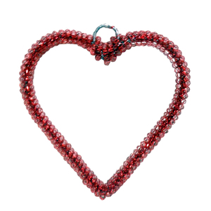 Handicrafts Iron /Beads Hanging Heart <b>Wall</b> Hanging Decor Nickel Plating for <b>Christmas</b> Decoration Customized Handmade - Product Image 2
