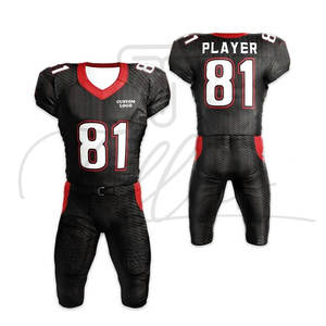 Uniforme de Fútbol Americano Clásico Rojo Unisex Estilo 2025, Jersey de Fútbol Americano de Talla Grande, Transpirable, de Manga Corta, 100% Poliéster - Product Image 4