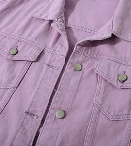 Chaqueta Vaquera de Punto para Mujer, Nueva Moda Otoñal, Talla Grande, Logotipo Personalizado, Alta Calidad, Transpirable y Resistente al Viento - Product Image 4