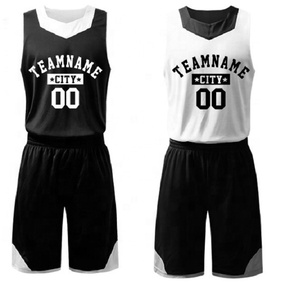 Uniforme de Baloncesto de Alta Calidad al por Mayor, Personalizado, Reversible, 100% Poliéster, Transpirable, Anti-UV, Antibacteriano, Talla Grande, Cuello en V - Product Image 1