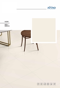 Los más demandados en 2025 Azulejos de sal nano solubles de color marfil liso para el hogar Hotel sala de estar baño y pisos de cocina en 60x60 cm - Product Image 6