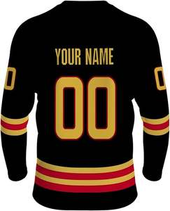 Jersey de equipo de hockey sobre hielo de poliéster 100% con número bordado nombre del jugador Jersey nombre del equipo de hockey sobre hielo - Product Image 5