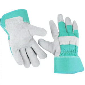 Guantes de Cuero Vacuno con Puño Recto, Textura Lisa, Protección Laboral para Soldadura, Antiestáticos, Antideslizantes, Grosor de 11 oz - Product Image 3
