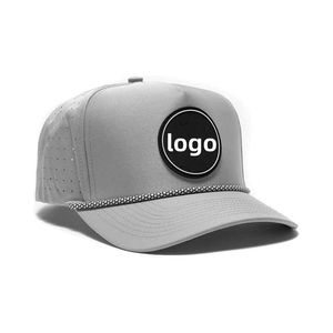 Casquette de baseball 5 panneaux découpés au laser de qualité personnalisée chapeaux de golf à bord incurvé avec logo en caoutchouc pour hommes ceinture de chapeau de corde de sport du Vietnam - Product Image 2