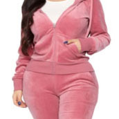 Conjunto Deportivo Personalizado para Mujer, Chaqueta con Capucha de Forro Polar Transpirable y Pantalones Deportivos con Cintura Elástica, para Invierno, Deportes, Jogging - Product Image 4