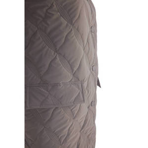 Women's Anthracite Snap-Button <b>Quilted</b> <b>Waistcoat</b> Outerwear 100% Polyester for Spring and Autumn - Product Image 2