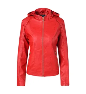 Chaqueta de Cuero Clásica para Mujer, Chaqueta de Cuero Sintético Elegante, Abrigo Suave y Cómodo, Prenda Exterior de Moda Invernal, Auténtica - Product Image 5
