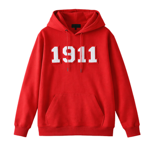 Sweat à capuche en chenille rouge Kappa Alpha Psi 1911, année des fondateurs de la fraternité grecque, polaire premium - Product Image 3