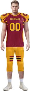 Kit de uniforme de fútbol americano OEM personalizado al por mayor de fábrica, ropa deportiva de poliéster, camisetas de sublimación de calidad Premium - Product Image 2
