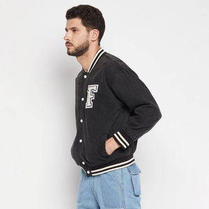 Chaqueta Universitaria de Lana con Logotipo Personalizado al por Mayor para Hombre, Tipo de Cierre con Botones, Bolsillos, Chaqueta Bomber de Béisbol Cálida para Hombre - Product Image 6