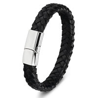 Bracelets en macramé vintage en gros MenneM, hommes, acier inoxydable et fermoir magnétique, simples, décontractés, cadeaux, bracelets