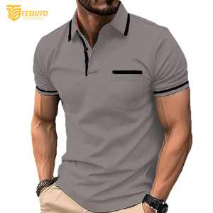 High Quality Men's for Polo Shirt Latest Design Breathable Casual Wear Low MOQ Customized Plus Size Customizable Options - Product Image 1