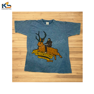 Camiseta Vintage para Hombre, 100% Algodón, Lavada con Ácido, Tejida, con Diseño Serigrafiado, Fabricante Profesional Personalizado - Product Image 2