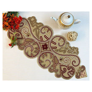 Most Beautiful Beaded Placemat Floral Design Embroidered Placemat Superior Quality Beads Placemat Dining Decoration Beaded <b>Mats</b> - Product Image 2