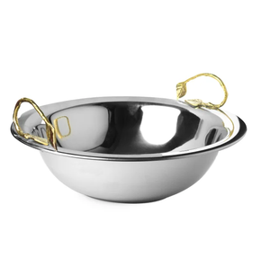 Bol de lavage en acier inoxydable avec poignée double face en laiton pour l'artisanat de prix bon marché Bol de lavage de qualité supérieure - Product Image 1