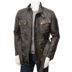 Gran oferta 2025, chaqueta elegante de cuero de vaca para hombre, chaqueta transpirable de invierno para exteriores de talla grande a la moda para hombre - Product Image 3
