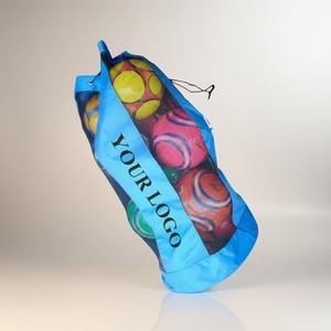 Fournisseur de sacs de transport en maille pour balles OEM |   Sac de sport à cordon de grande capacité pour les écoles et les équipes d'entraînement de football - Product Image 1