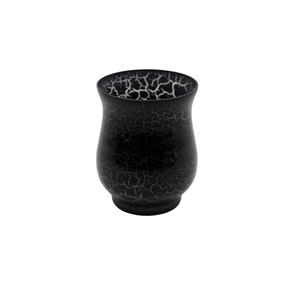Juego votivo de vidrio de 2 texturas negras con tarro de vela con purpurina dorada para sala de estar y Decoración de mesa hecha a mano - Product Image 2