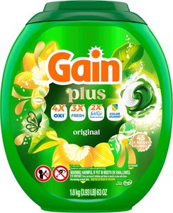 Lessives liquides en dosettes Gain Plus Flings, la meilleure propreté de Gain, tout-en-un, parfum original, 45 unités - Product Image 6