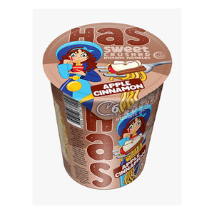 HAS Fried Apple <b>Cinnamon</b> Wheat Flour Normal Instant Noodles Cup 50g 18% Fat 6-Minute Dessert Snack 12 Months Shelf DEM - Product Image 1
