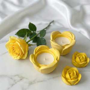 Vela Aromática en Jarra de Concreto con Forma de Rosa, Especial para San Valentín, Ideal para Regalos del Día de San Valentín, Disponible a Precio de Mayoreo - Product Image 6