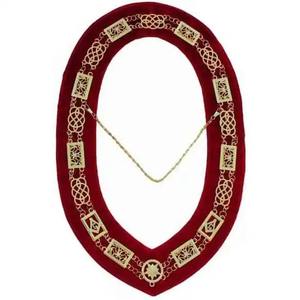 Collier de chaîne maçonnique dans toutes les couleurs Blue Lodge Shriner Fabric Chain Collar Masonic Regalia - Product Image 3