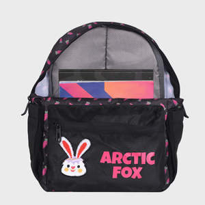 Arctic Fox Bunny Pink School <b>Backpack</b> for Boys and Girls - Product Image 2
