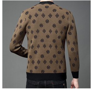 Cárdigan coreano de un solo pecho para <span class=keywords><strong>hombre</strong></span>, suéter con cuello en V y bolsillos con botones, cruce de moda de primavera y otoño - Product Image 6