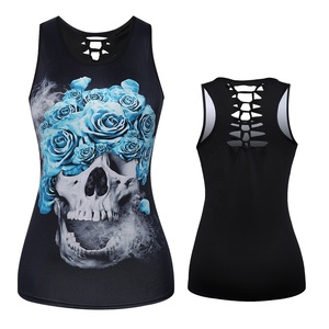 เสื้อกล้ามผู้หญิงโพลีเอสเตอร์100% น้ำหนักเบาแขนกุด,ออกแบบใหม่ล่าสุดโลโก้และระเหิด - Product Image 2