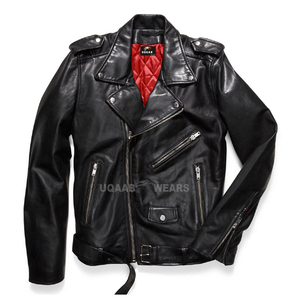 Chaqueta de motociclista clásica para hombre, chaqueta de cuero genuino Brando Motorbike Racer Cafe Rider, chaqueta de cuero, abrigo al por mayor OEM - Product Image 1