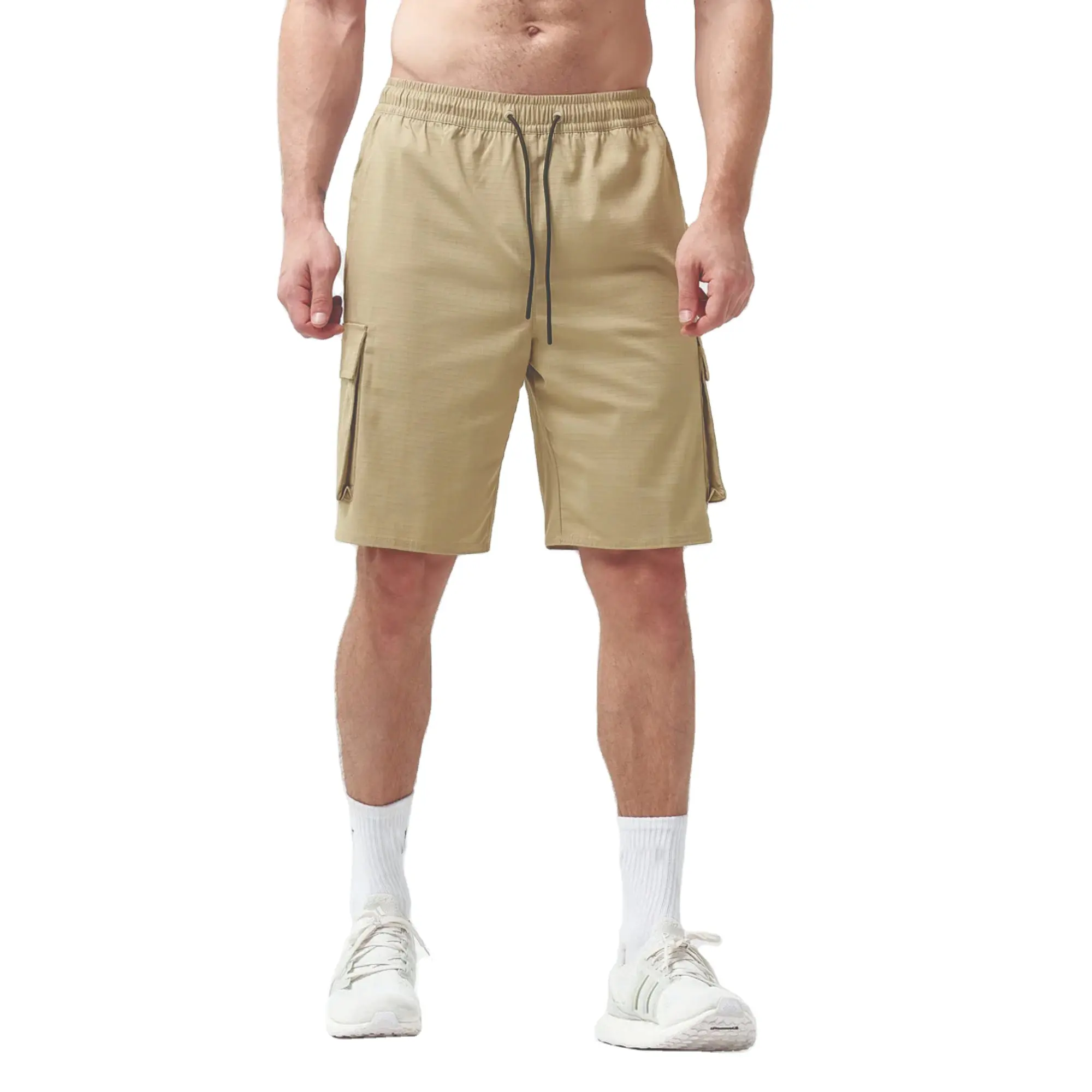 65% poliéster 33% rayon 2% elastano código verde líquem profundo 2 em 1 shorts cargo na altura do joelho com estampa de contraste personalizado