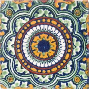 90 azulejos de cerámica de arcilla mexicana TalaVERA para pared o suelo, accesorios para suelo de TALAVERA MEXICO POTTERY # C035 - Product Image 1