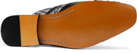 Hochwertige Freizeit kleidung für Herren Slip-On Leders andalen mit Schnalle Formale Party Backless Loafer Schuhe für den Winter