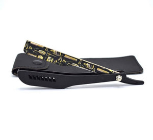 Maquinilla de afeitar Baber profesional, acero inoxidable negro, logotipo personalizado único, cabello desechable reemplazable, salón de axilas clásico - Product Image 5