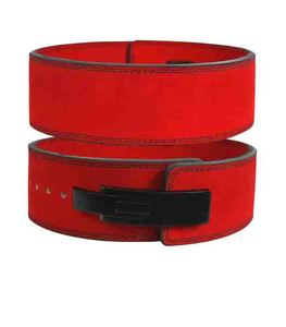 Cinturón de levantamiento de pesas de cuero resistente con hebilla de palanca y soporte ajustable para la espalda, ideal para culturismo y entrenamiento de powerlifting. - Product Image 4