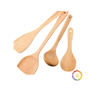 Juego de utensilios de madera de calidad superior Utensilios de cocina de madera hechos a mano Utensilios de cocina sostenibles Exportación directa de fábrica - Product Image 3