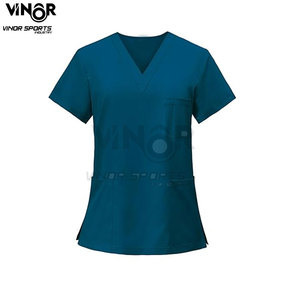 ชุดพยาบาลสำหรับผู้หญิงชุดยูนิฟอร์มผ้าถักสแปนเด็กซ์ชุดทำงานในคลินิก - Product Image 2