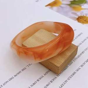 Pulsera de perlas de diamantes de resina multicolor hecha a mano para mujer, naranja Natural accesorio de moda a la moda, aniversarios - Product Image 6