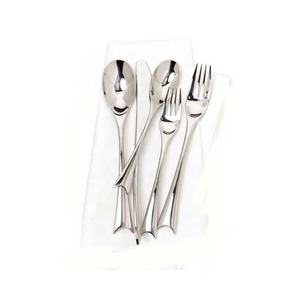 Set de service en acier inoxydable plaqué argent Set de couverts en acier inoxydable Set de couverts à manche en marbre - Product Image 2