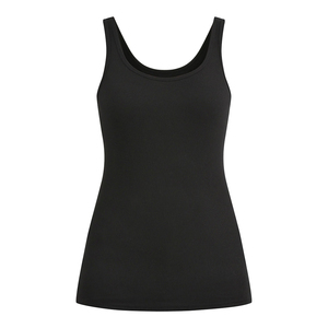 Ribbed Knitted Women's Hip Hop Short Tank <b>Top</b> Black Scoop Neck Sleeveless Breathable Quick Dry Lace Button 100% Cotton - Product Image 5