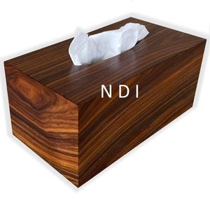 Boîte de rangement portable en bois au design attrayant pour serviettes de table, finition noyer, idéale pour le Nouvel An et Noël - Product Image 6