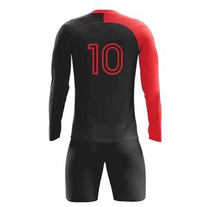 ชุดฟุตบอลแบบแห้งเร็วสำหรับผู้ใหญ่ แบบขายส่ง รับทำโลโก้ แขนยาว ชุดเต็ม แบบซับลิเมชั่น ออกแบบเองได้ - Product Image 3