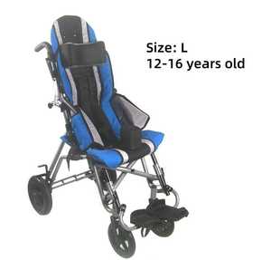 Fauteuil roulant de luxe pour enfants - Multifonctionnel en acier et alliage d'aluminium, couleurs rouge/bleu/rose, utilisation intérieure/extérieure pour les enfants de 2 à 16 ans - Product Image 3