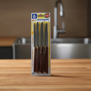 Juego de cuchillos Bonomi de 6 piezas, color marrón, 30006MSC, cubertería de acero inoxidable - Product Image 3